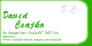 david csajko business card